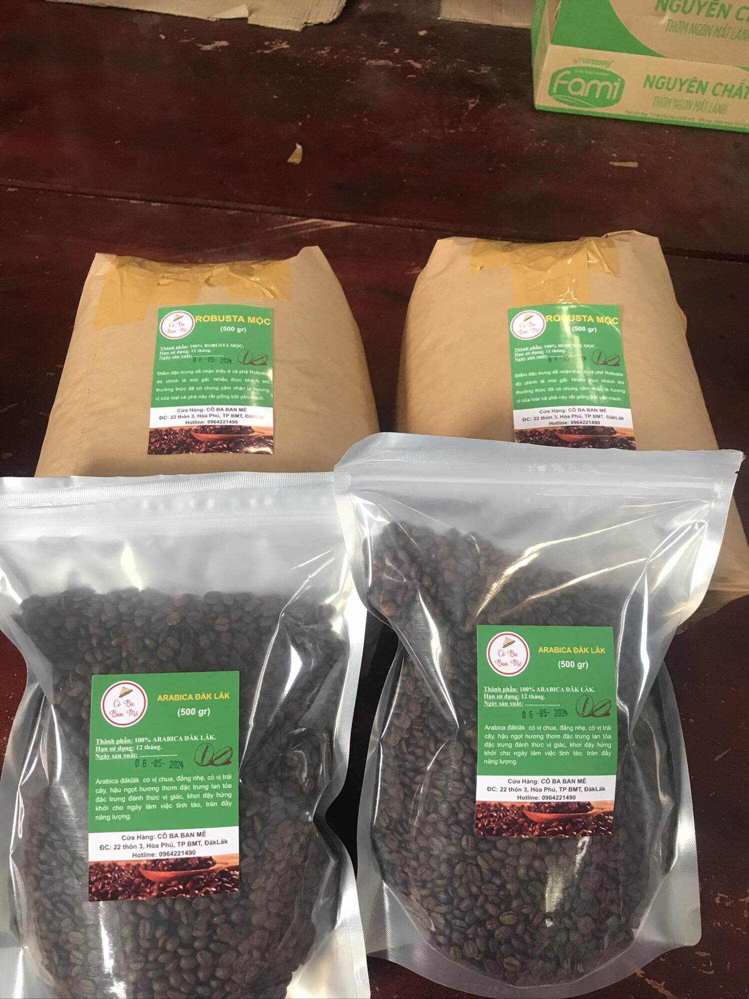 5kg Cafe Robusta nguyên chất Ban Mê Thuột