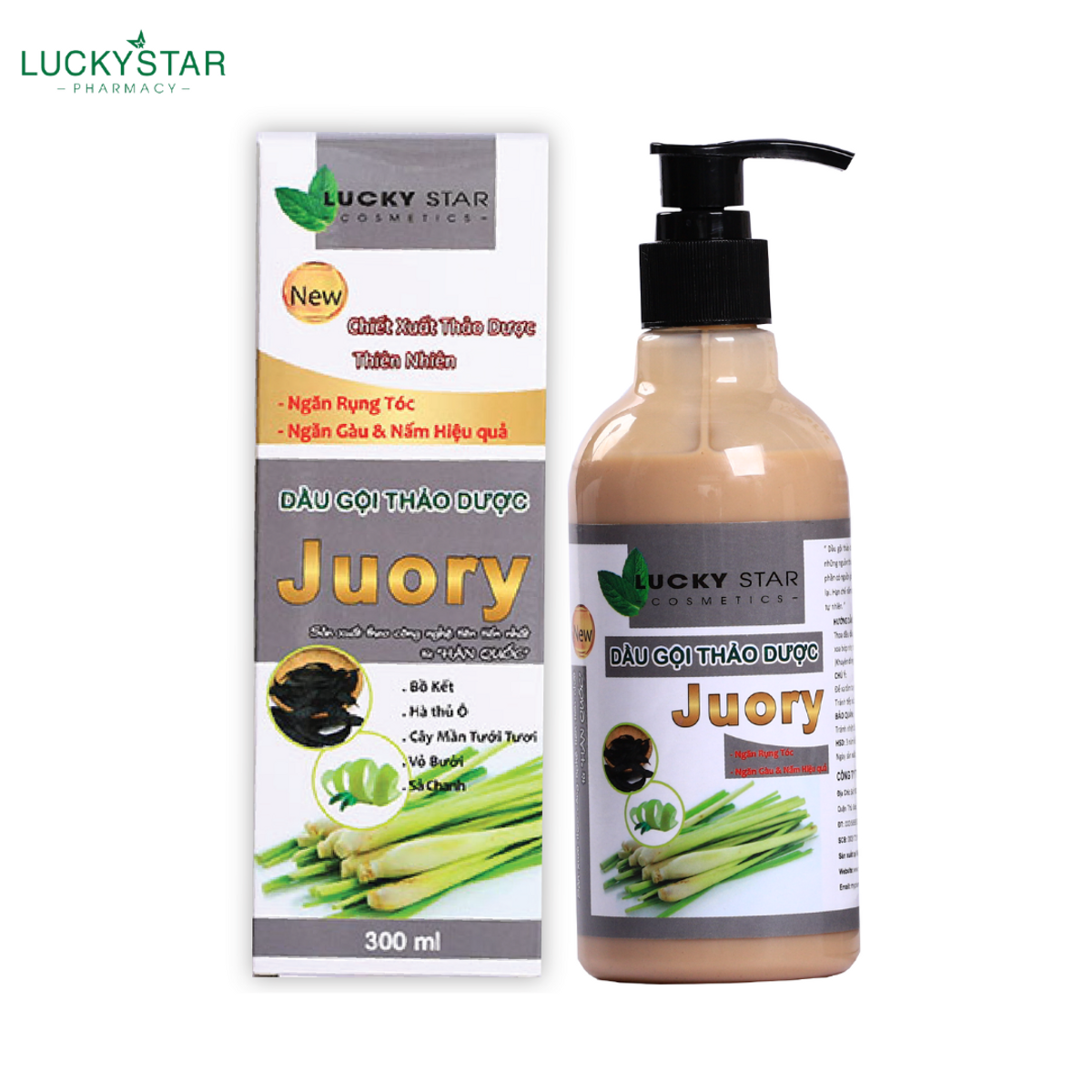 DẦU GỘI THẢO DƯỢC JUORY 300ML - LUCKY STAR