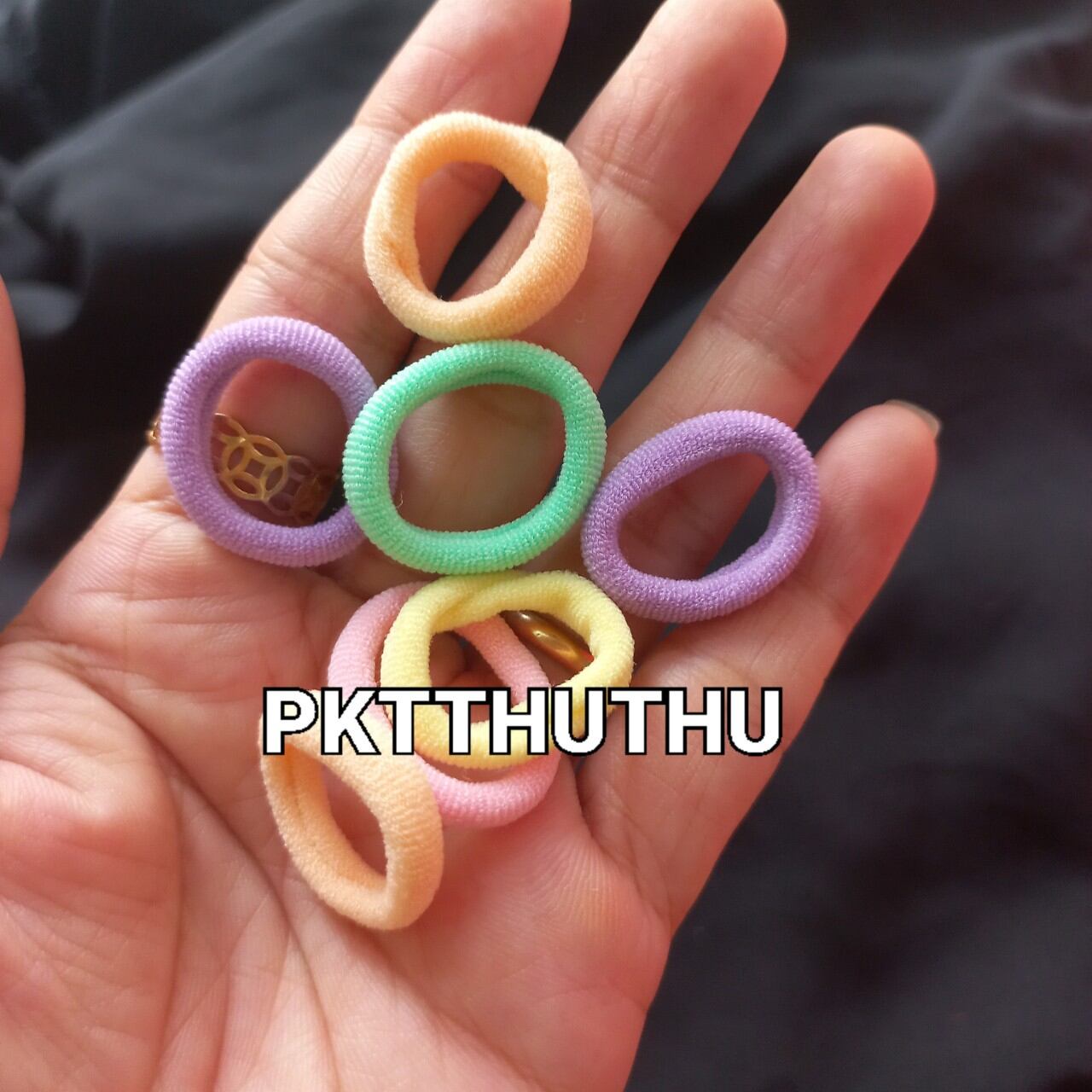 Túi 50 thun cột tóc nhí cho bé tóc ít (2cm)