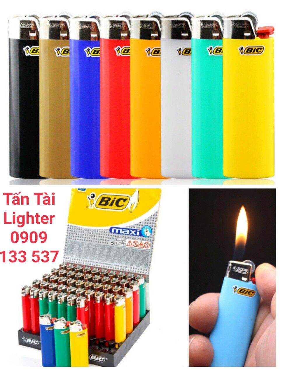 Bật lửa hột quẹt bic j6 size lớn