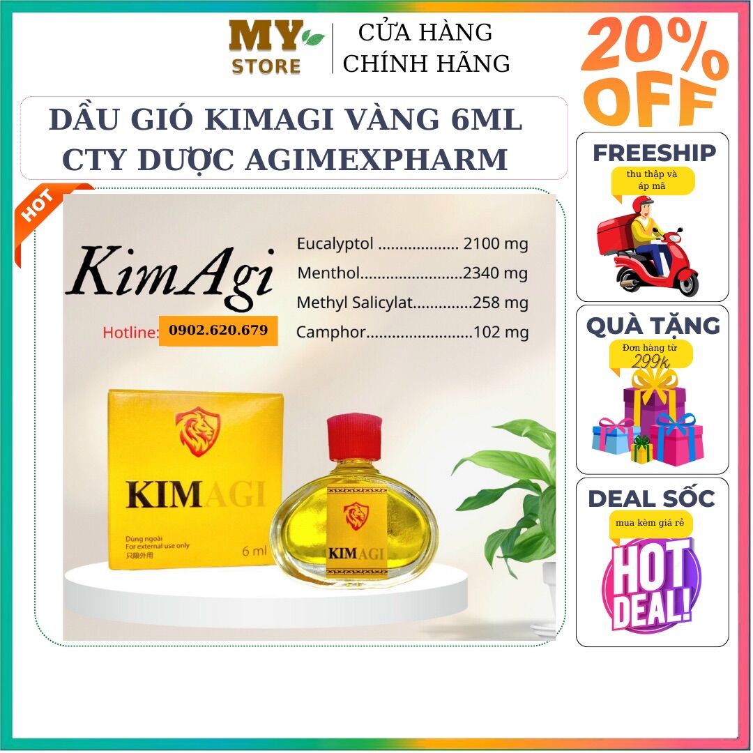 Dầu Gió Kimagi Vàng Hương Nước Hoa 6ml