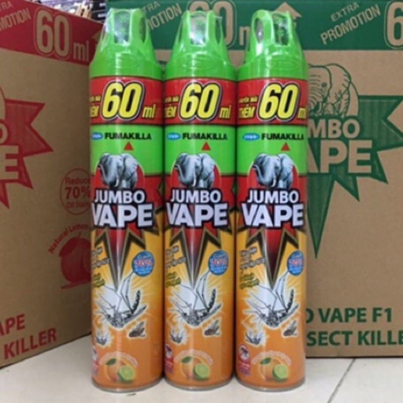 Bình xịt muỗi jumbo Vape hương cam chanh 600ml
