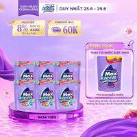 Combo 6 Túi viên giặt xả MaxKleen hương Nước Hoa Huyền Diệu (34 viên/ túi)