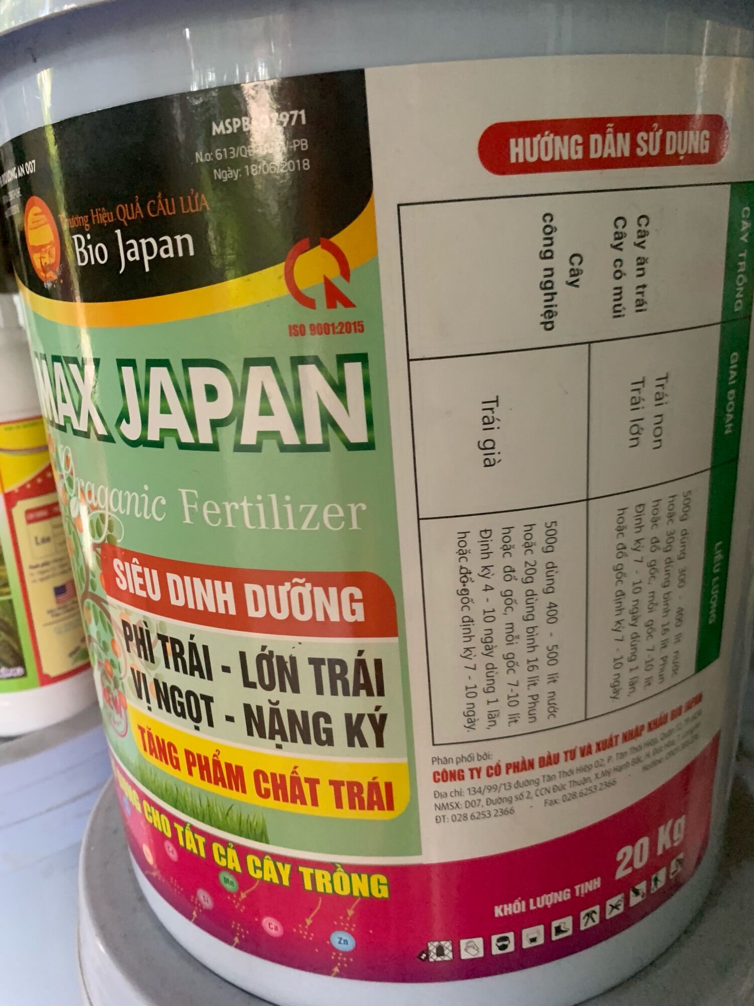 Xô max japan 20kg