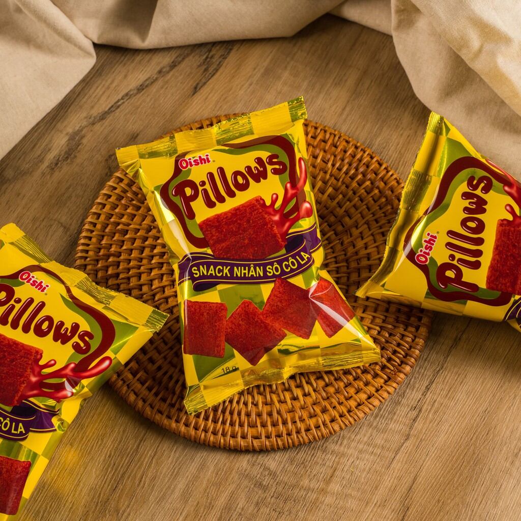 COMBO 5  GÓI Pillows Snack nhân Socola và Sữa Dừa