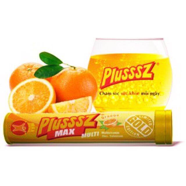 Plusssz Max Multivitamin- Viên sủi bọt hương Cam (Tuýp /20 viên)