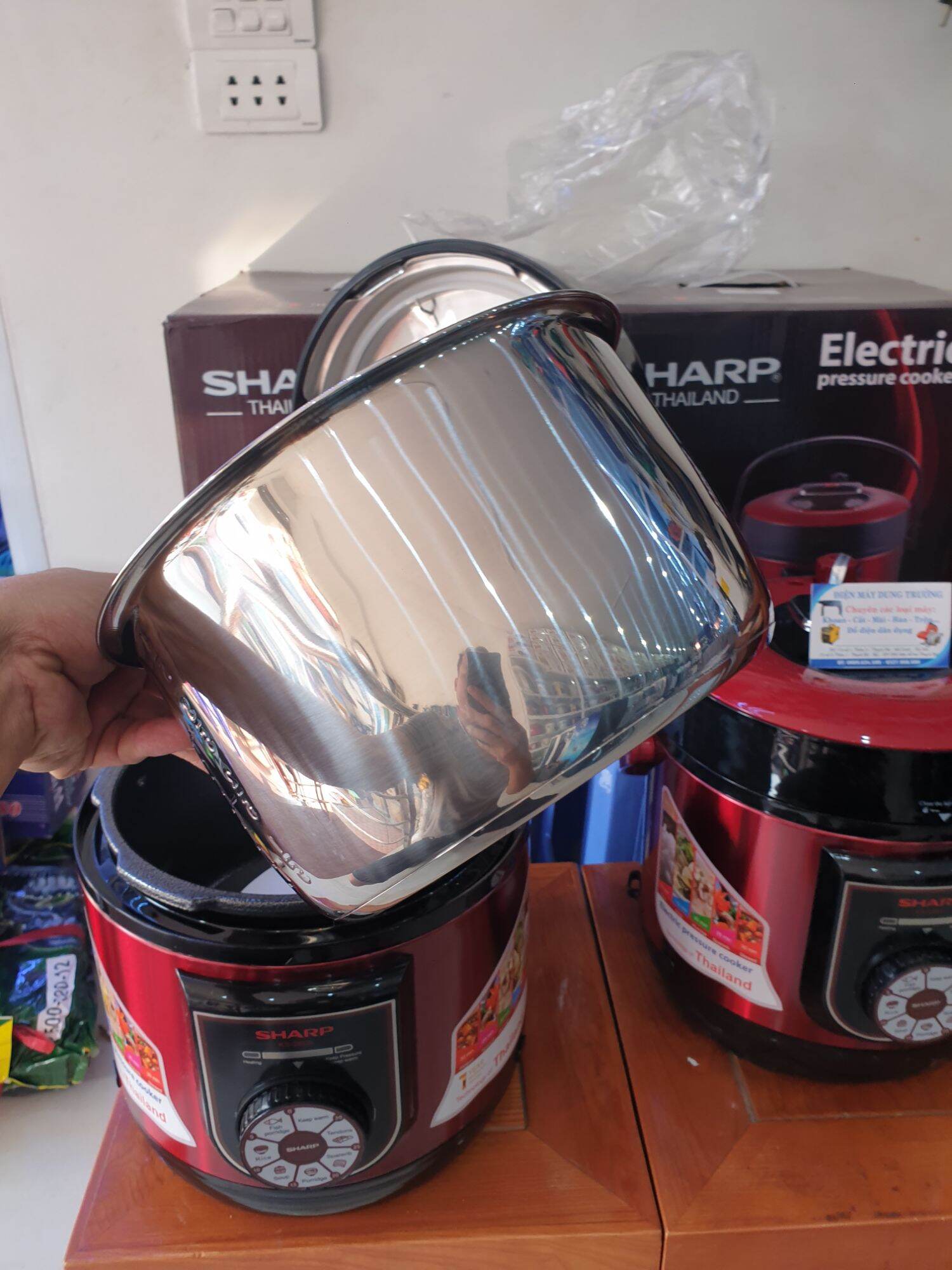 NỒI ĐIỆN ĐA NĂNG SHARP - 6 LÍT KS -280V NÒNG INOX