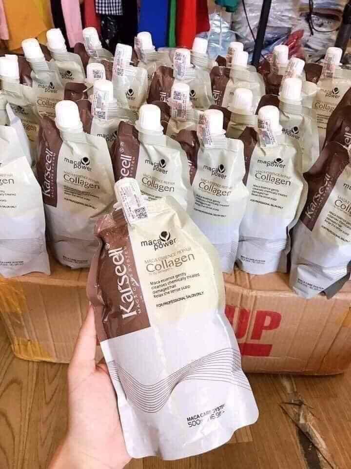 Ủ tóc Collagen Karseell thần thánh 500ml, kem ủ tóc, ủ tóc collagen