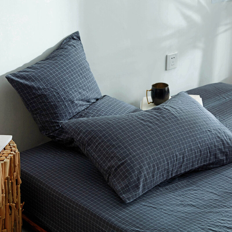 Vỏ gối bông giặt nước ruột gối cotton đơn giản vỏ gối học sinh vỏ gối đơn vỏ gối một cặp vỏ gối