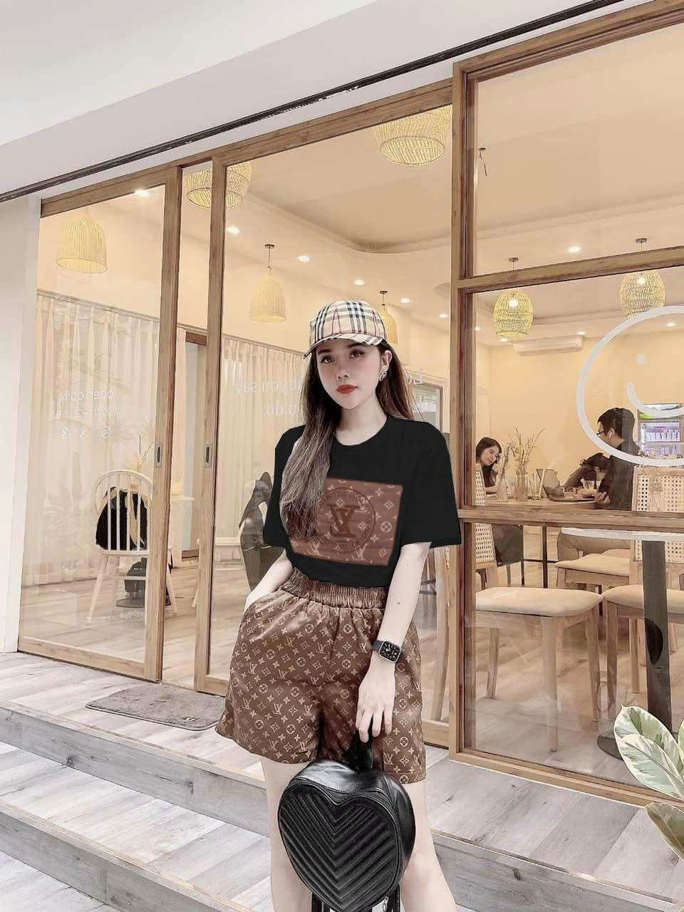 SÉT BỘ NGẮN COTTON PHỐI 3D THÊU CAO CẤP