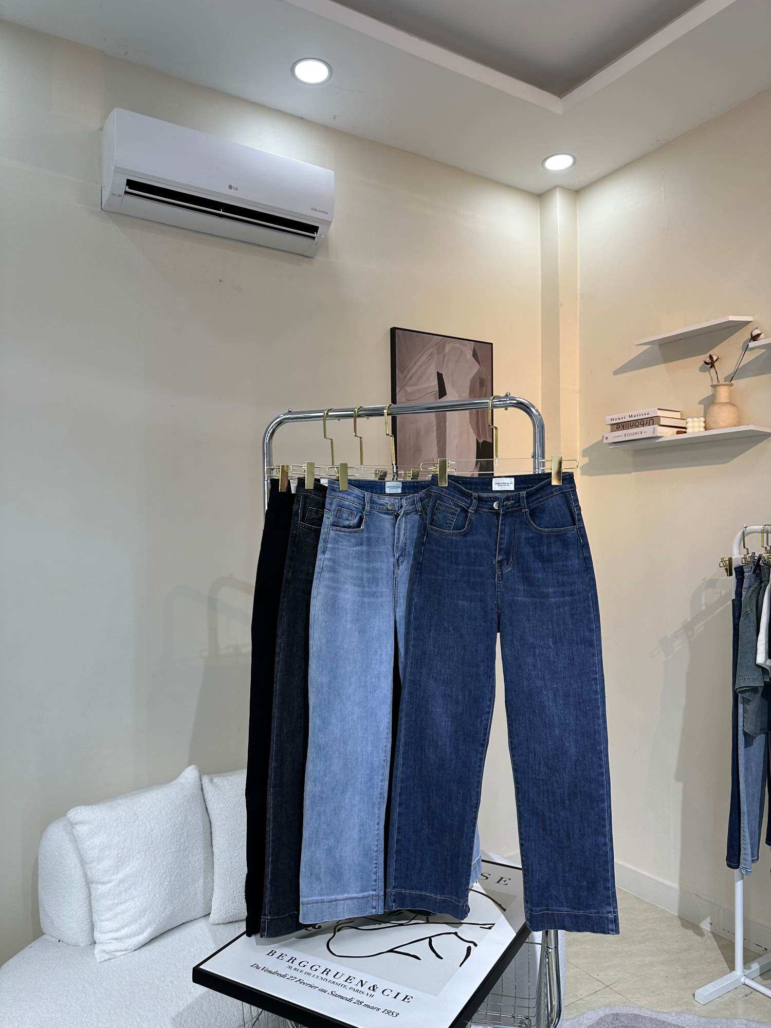 Quần jean ống đứng size đại co giãn