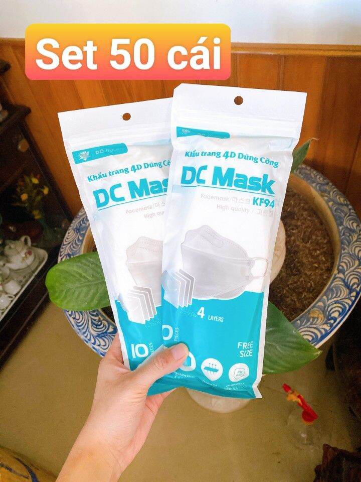 Set 50 cái khẩu trang 4D Kf94 DC MASK (cam kết gửi hàng loại DC)