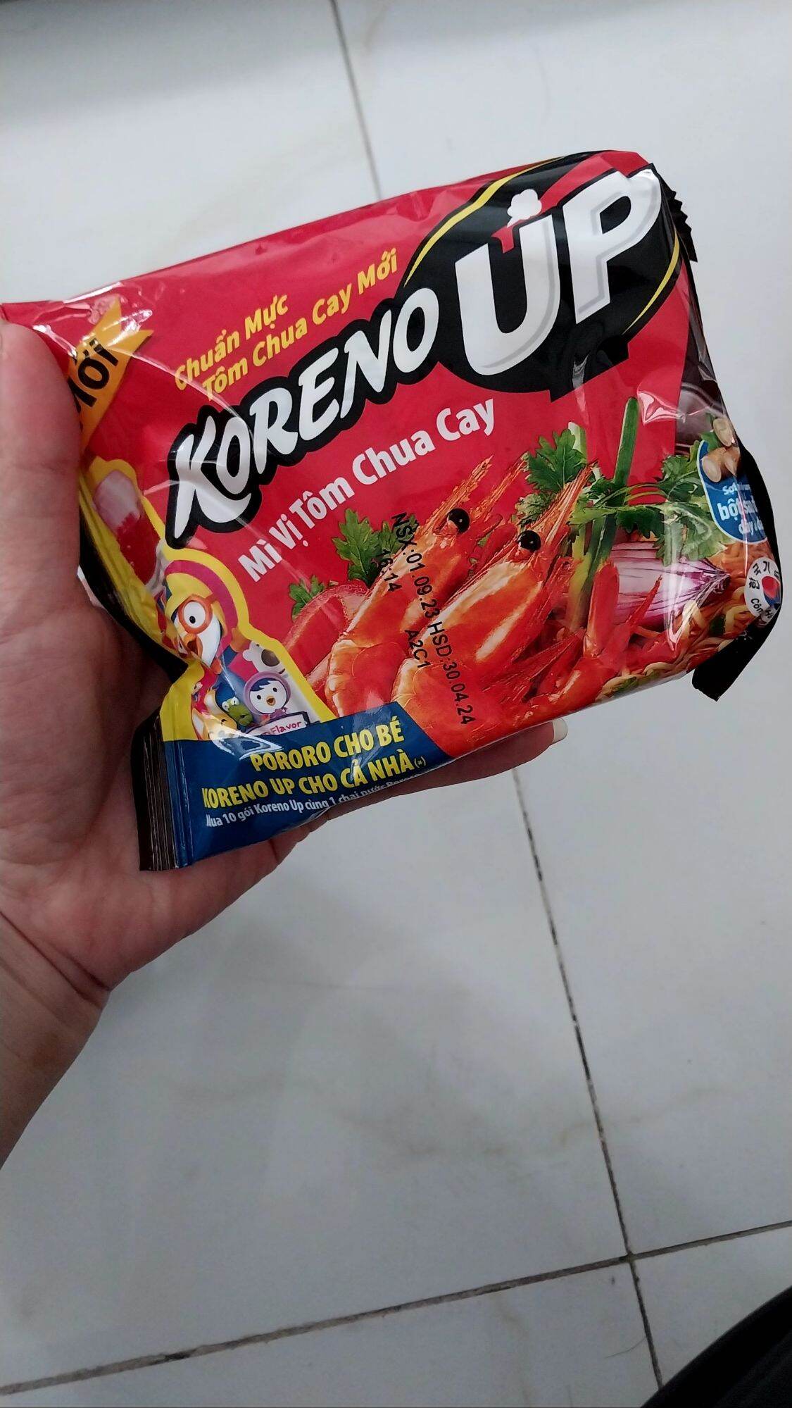 Mì koreno up vị tôm chua cay