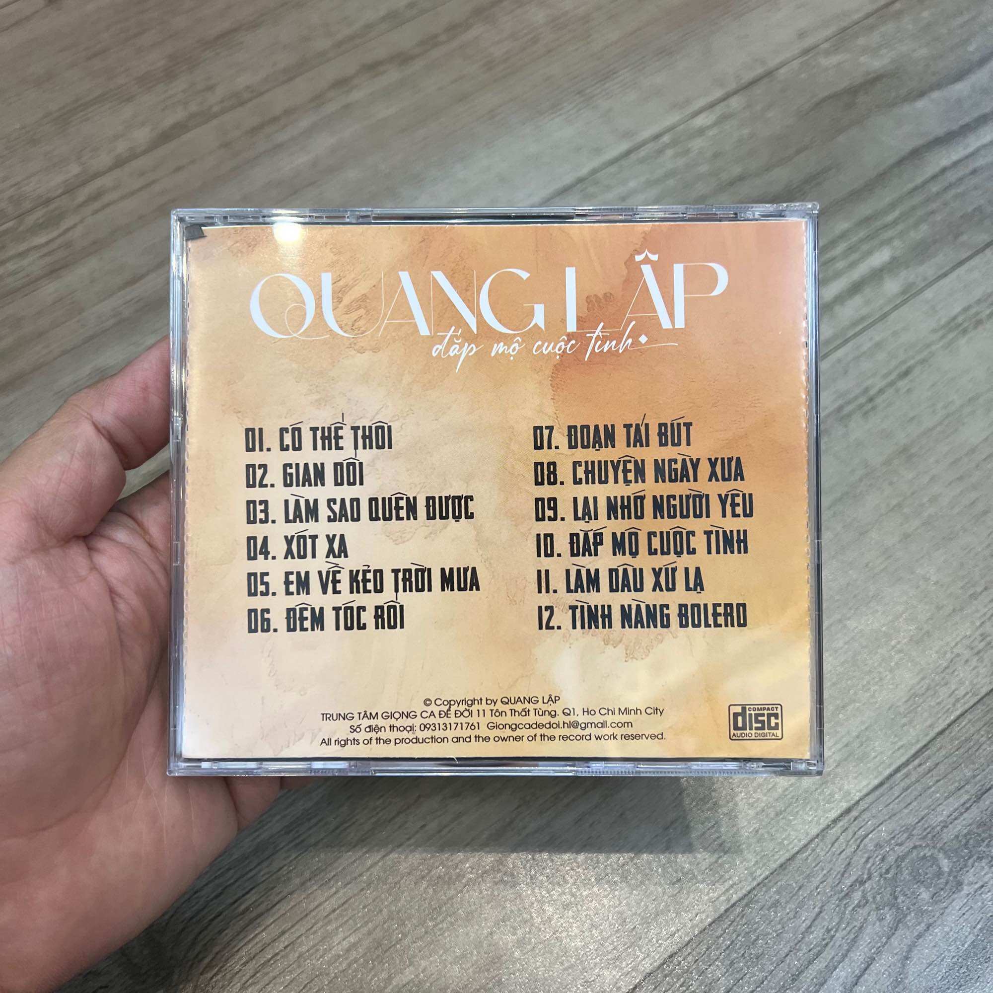 Đĩa CD Quang Lập - Đắp mộ cuộc tình