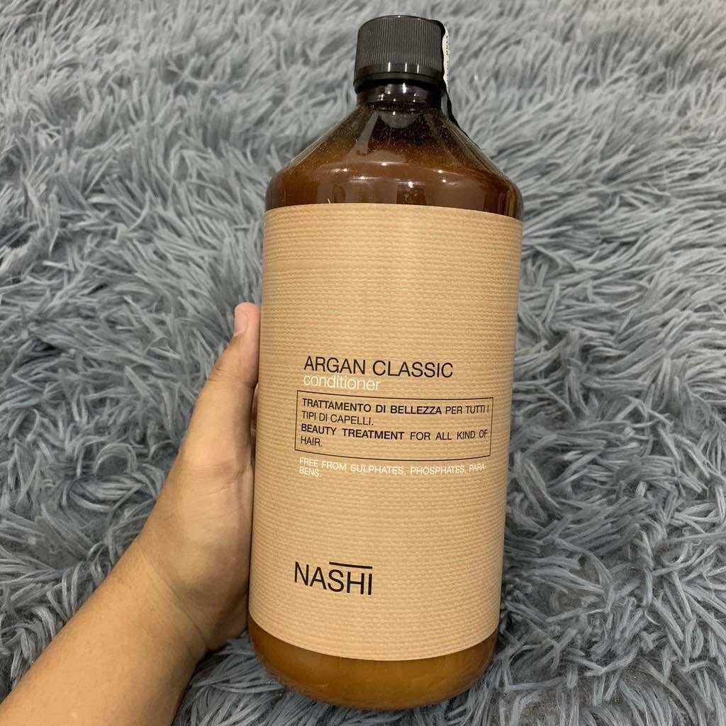 Dầu gội xả phục hồi tóc hư tổn nashi argan classic conditioner 1000ml