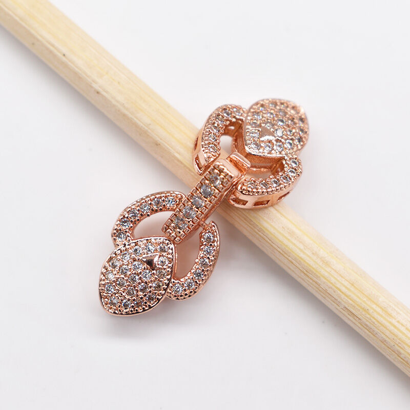 Micro Inlaid Zircon Pearls Bracelet Button Necklace Buckle DIY Maintenance Clasp Connection Buckle Unique Women Buckle Accessories