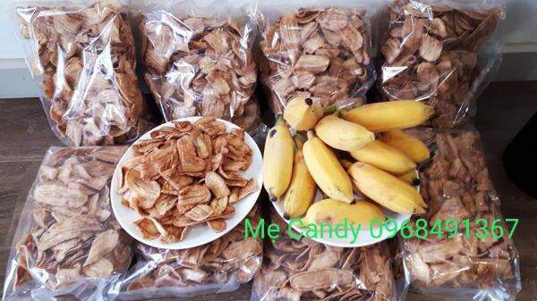 Combo 1KG chuối sấy không đường +10 bì cơm sấy