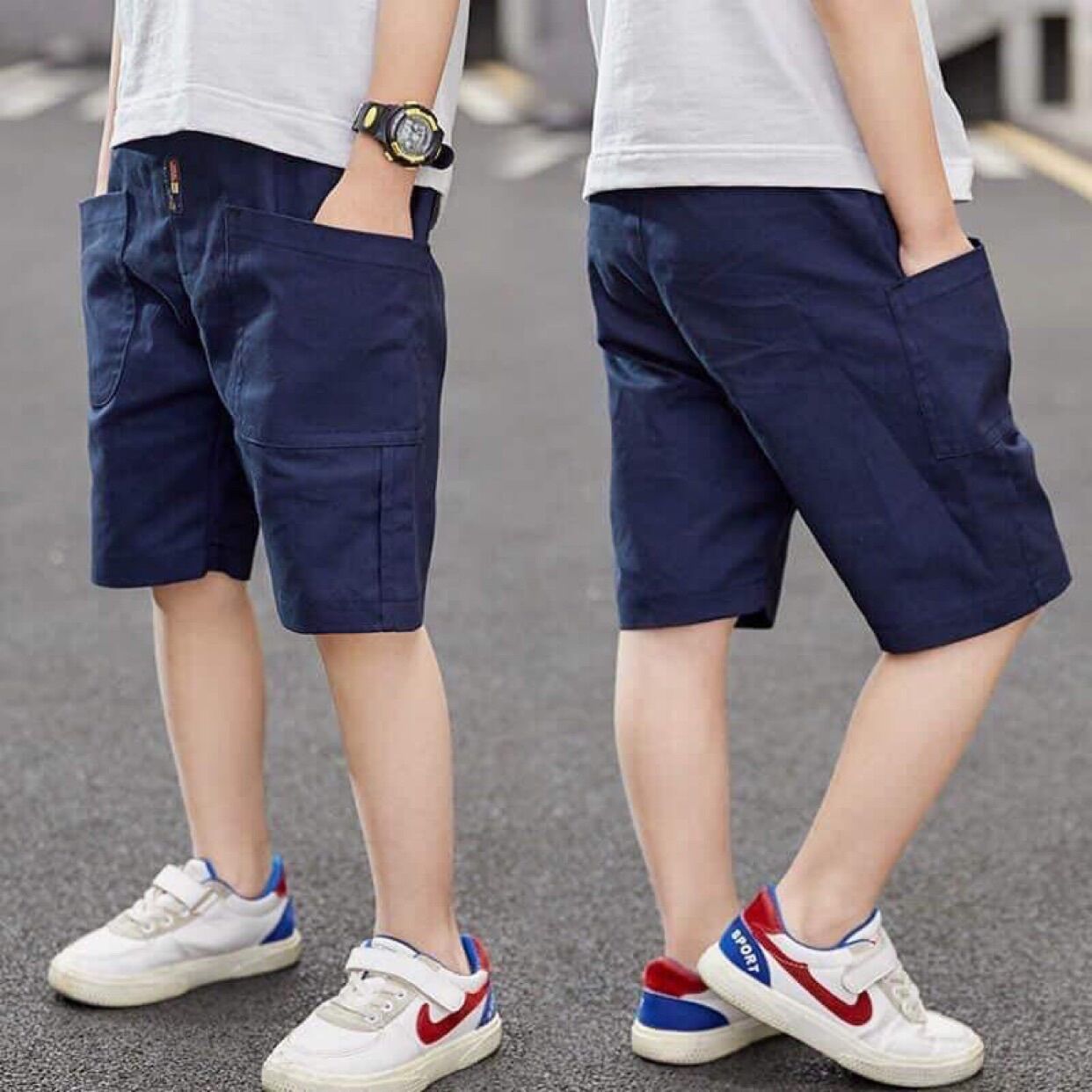 Thanh lý quần kaki thô bé trai, hàng new có sẵn, có form to 55kg