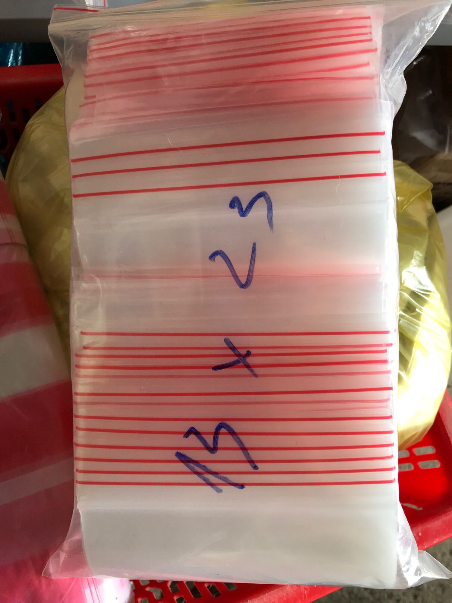 🔥Sỉ 0,5 KG túi Zip chỉ đỏ