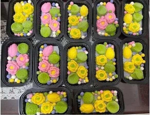 bộ khuôn hoa sen silicon 4 món
