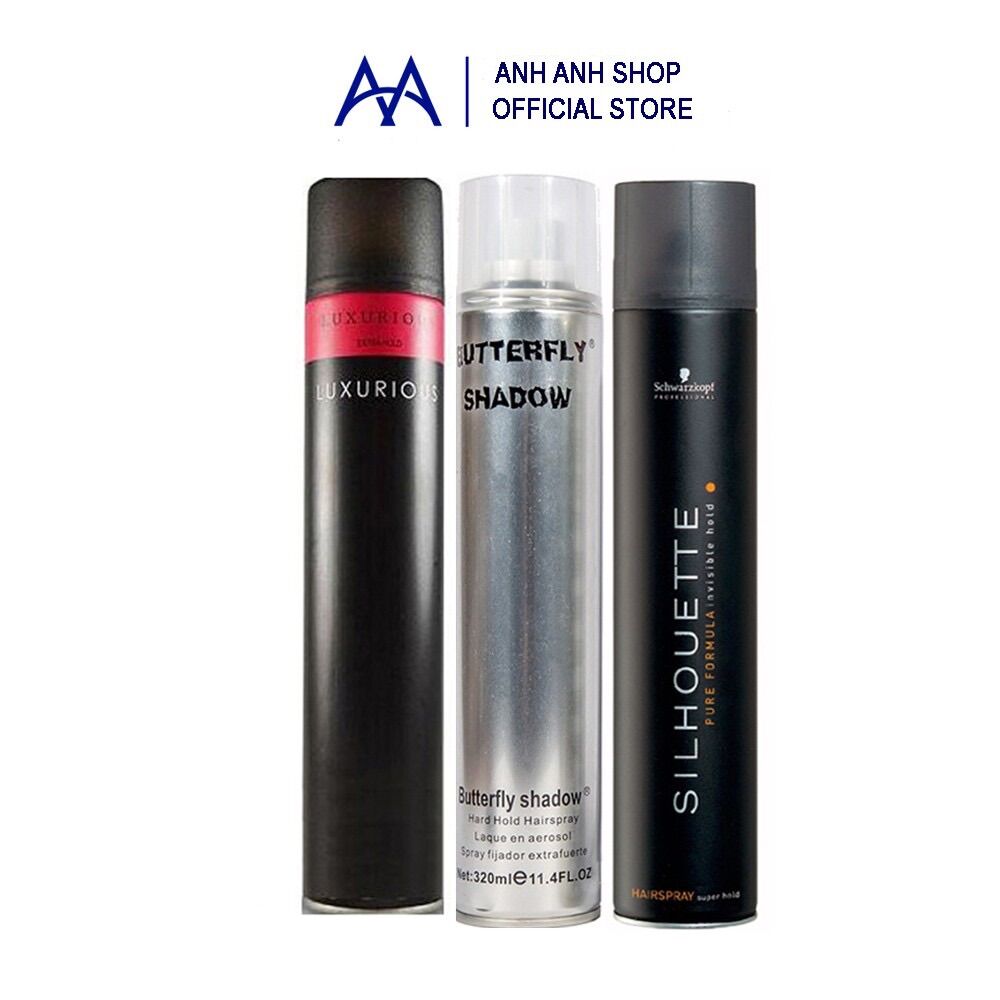 COMBO 3 GÔM XỊT TÓC BUTTEFLY + LUXURIOUS + SILHOUTTE TẠO KIỂU MỌI KIỂU TÓC