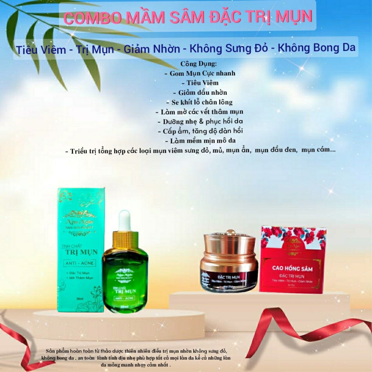 BỘ SERUM & KEM MỤN CAO HỒNG SÂM