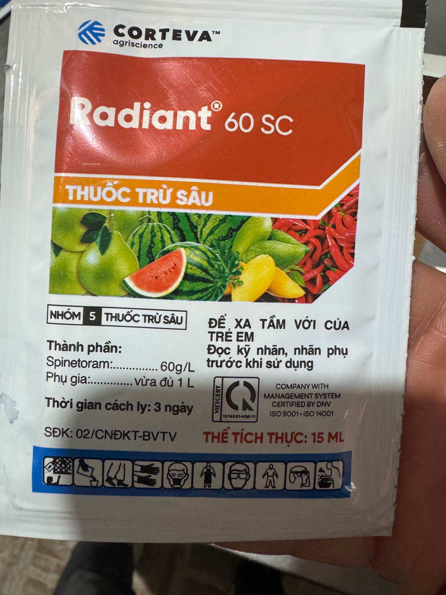 Thuốc trừ sâu sinh học Radiant 60SC (15ml)