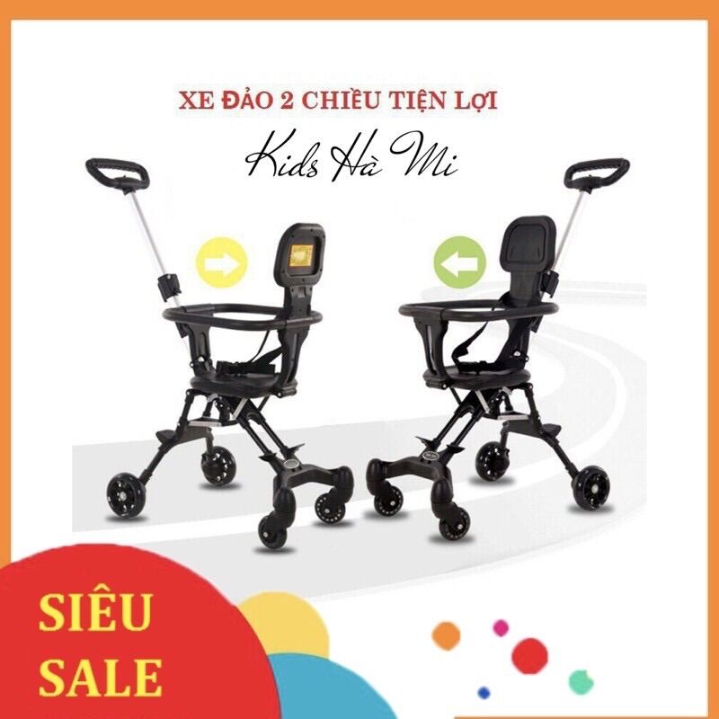 Hàng cao cấp Xe đẩy cho bé, xe đảo chiều gấp gọn cho bé