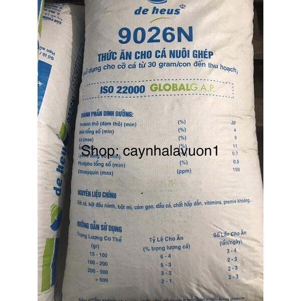 Cám cá nổi cao cấp 20% độ đạm dành cho cá từ 30gram đến xuất bán siêu chắc thịt (25kg)