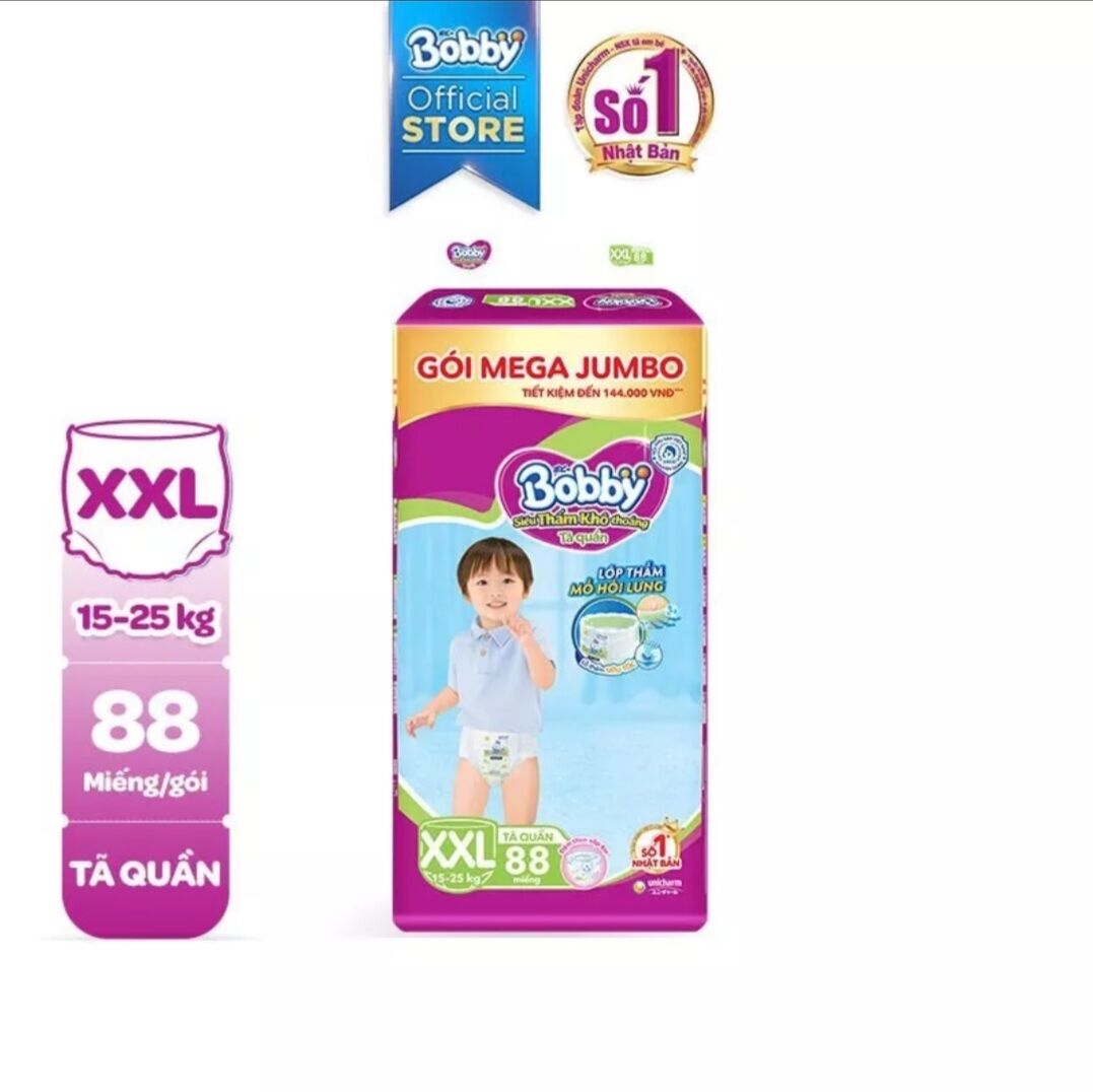 Tã quần bobby mega jumbo xxl88
