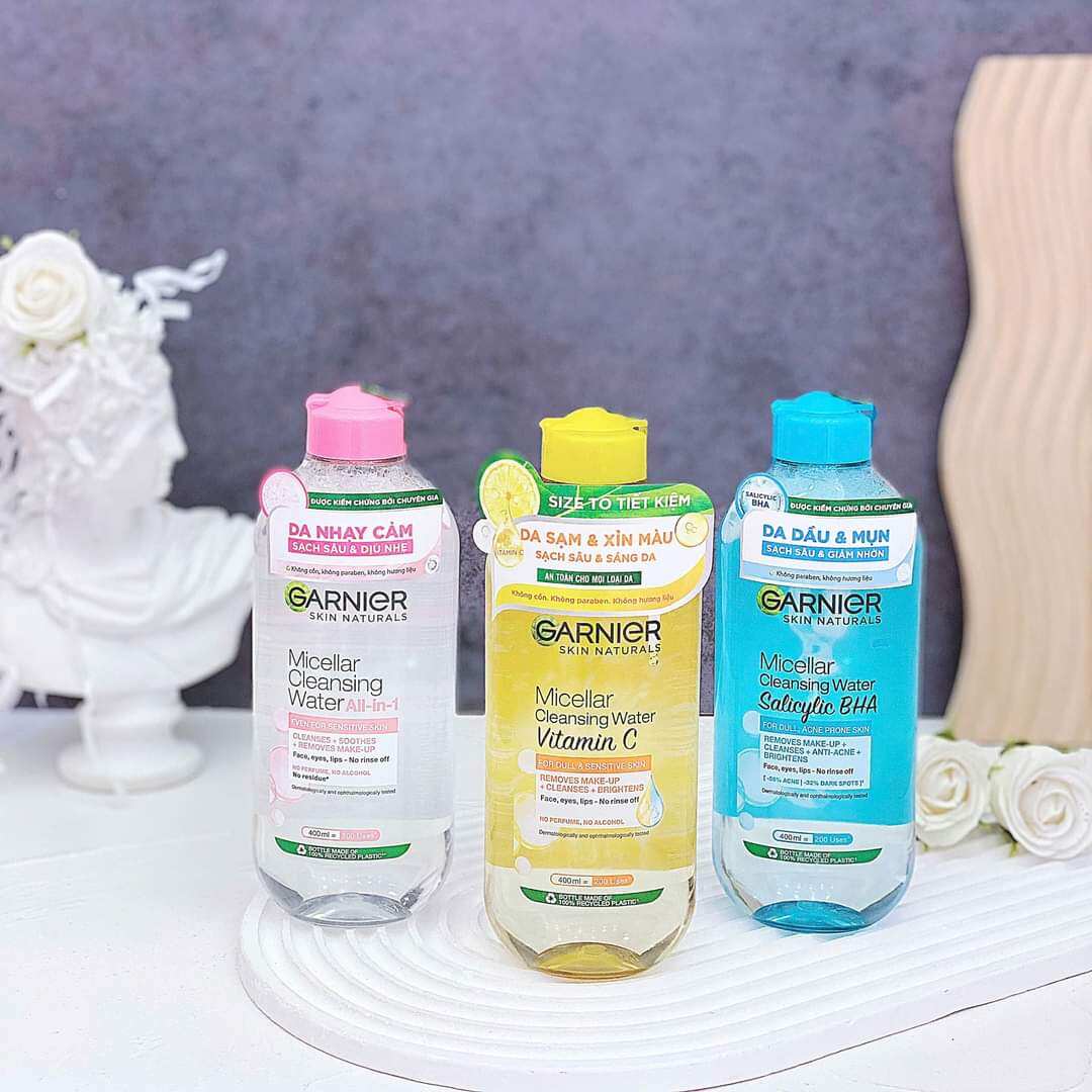 [Hoàn Tiền 8%]Nước tẩy trang làm sạch da Garnier Micellar Cleansing Water