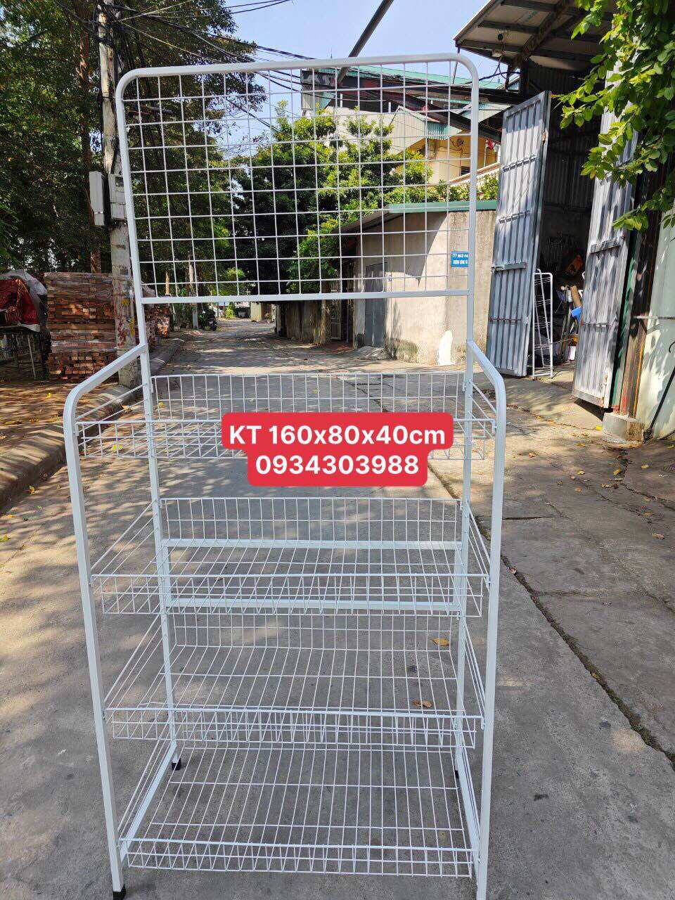 Kệ sắt 4 tầng, kệ để đồ siêu chắc chắn kt16040cm