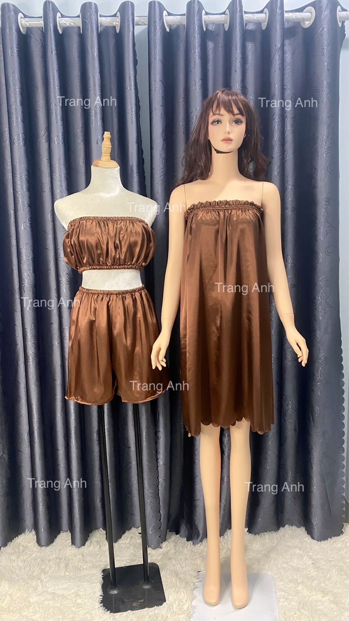 [✅SIÊU ĐẸP✅] váy quây phi lụa mặc trong spa