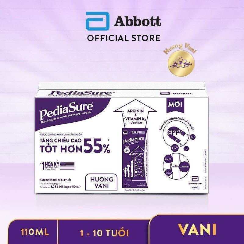 Thùng 48 Hộp Sữa nước Pediasure Vani 180ml/hộp