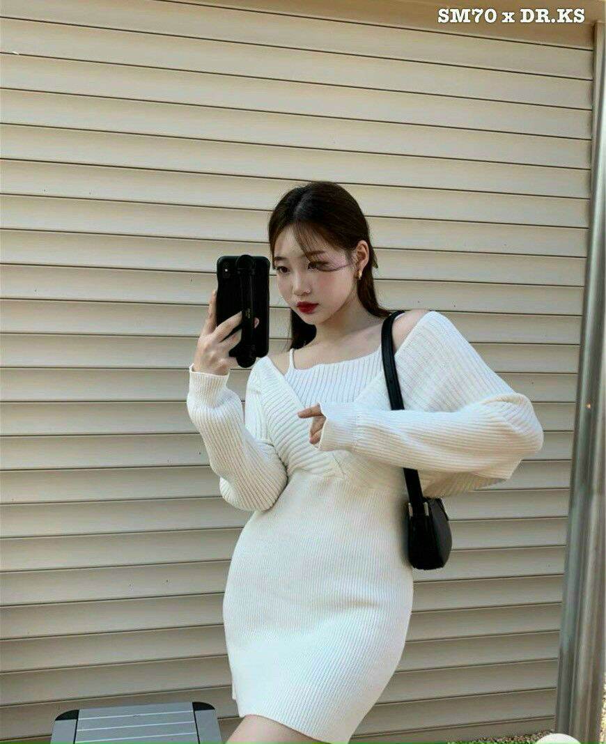 Đầm body giả trễ vai siêu hot