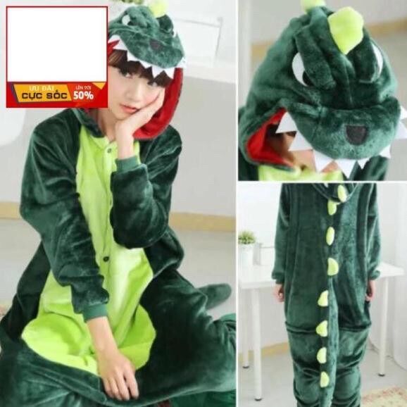 Áo thú khủng Long xanh size S ( tương đương 145-155cm)