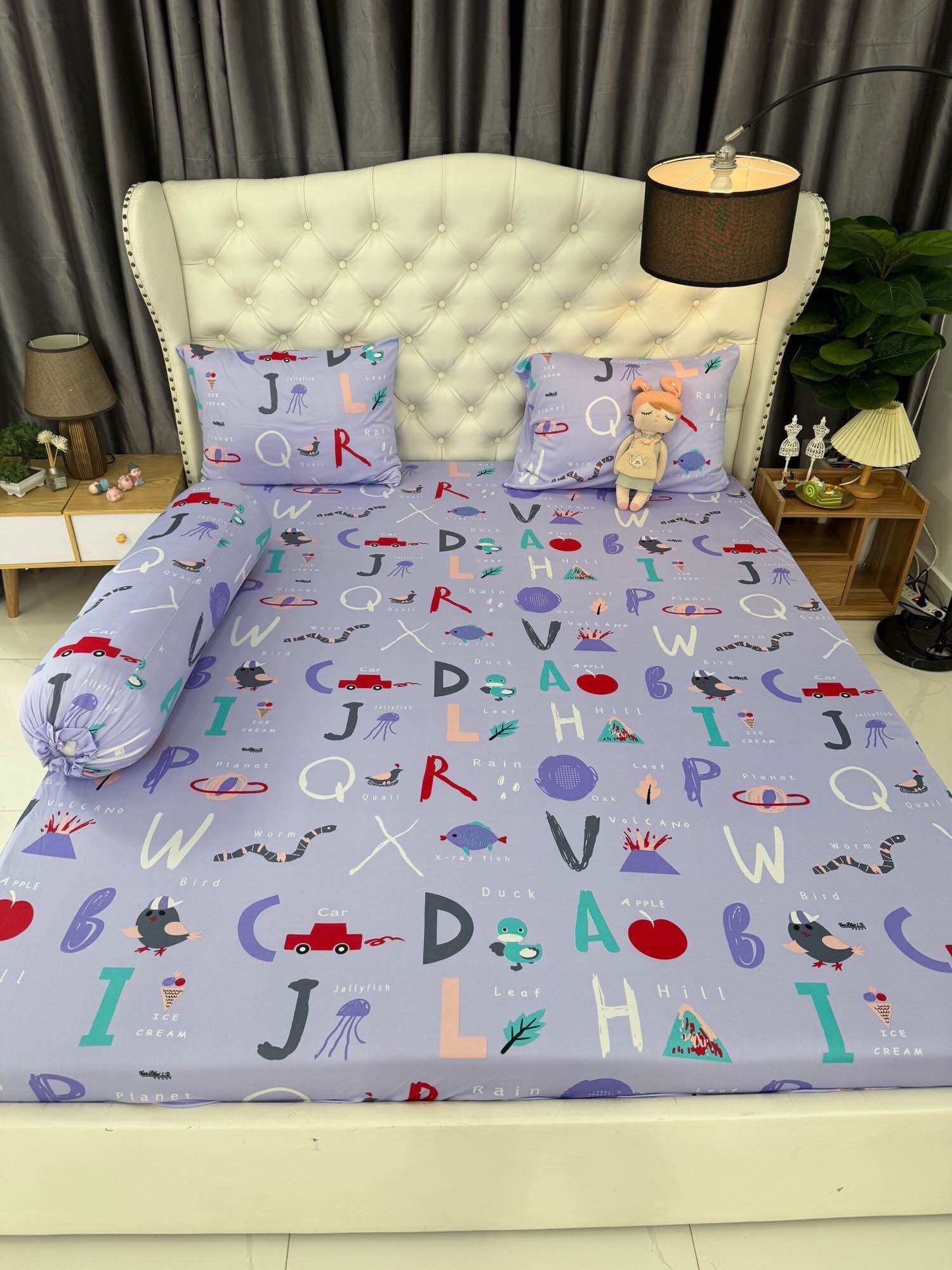 Bộ 4 món drap áo gối Thun Lạnh Hàn Quốc