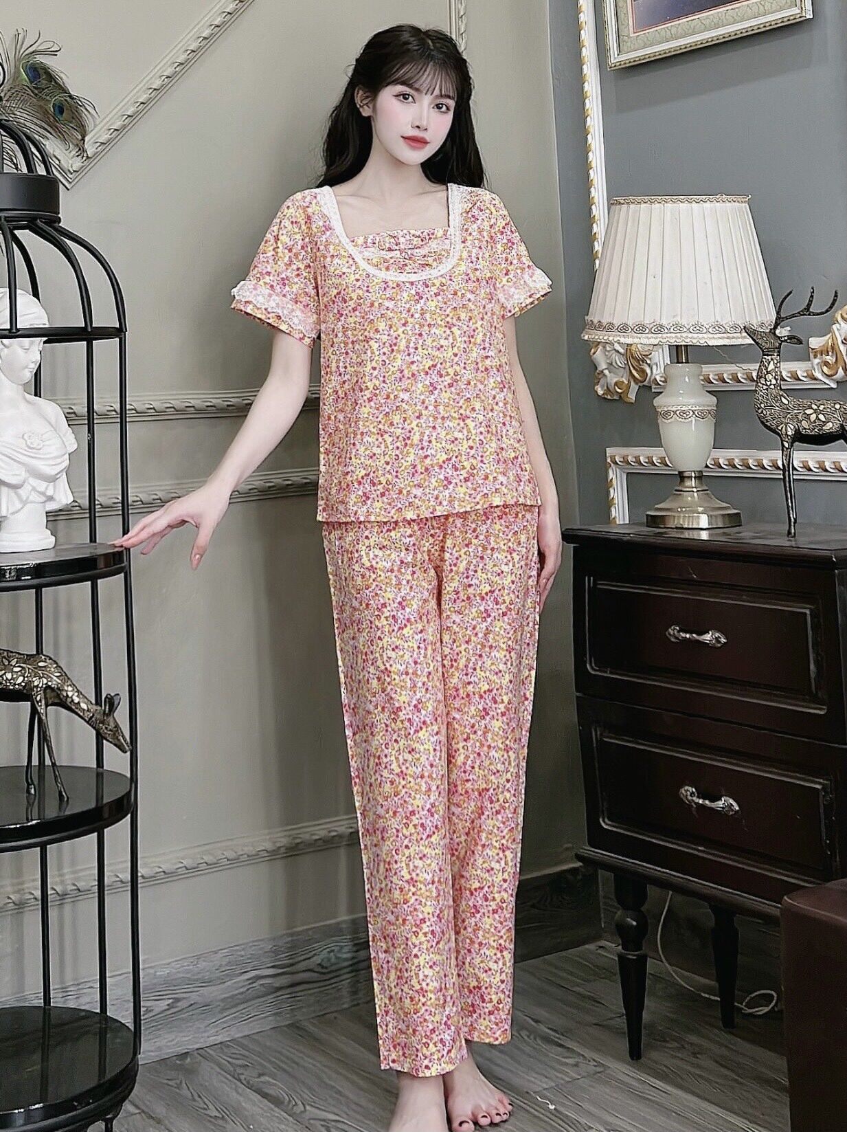Đồ bộ mặc nhà nữ vải kate