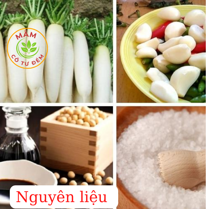 củ cải trắng ngâm nước tương chạy mặn đều dùng được [ hủ 1kg]