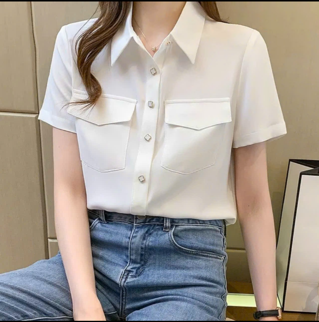 Áo sơ mi nữ công sở tay lửng