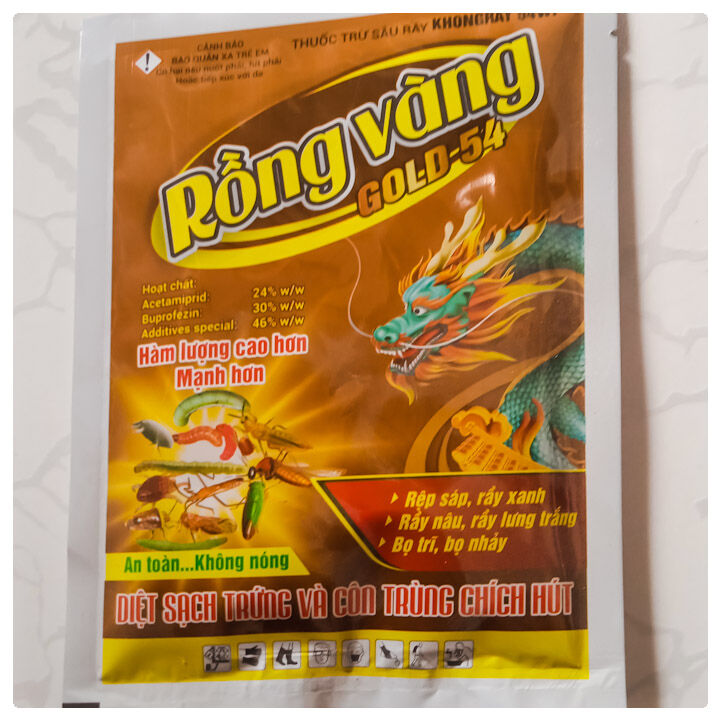 Rồng Vàng Gold 54, thuốc trừ rệp sáp, rầy xanh, rầy trắng, bọ trĩ, bọ nhảy, côn trùng chích hút hại cây trồng