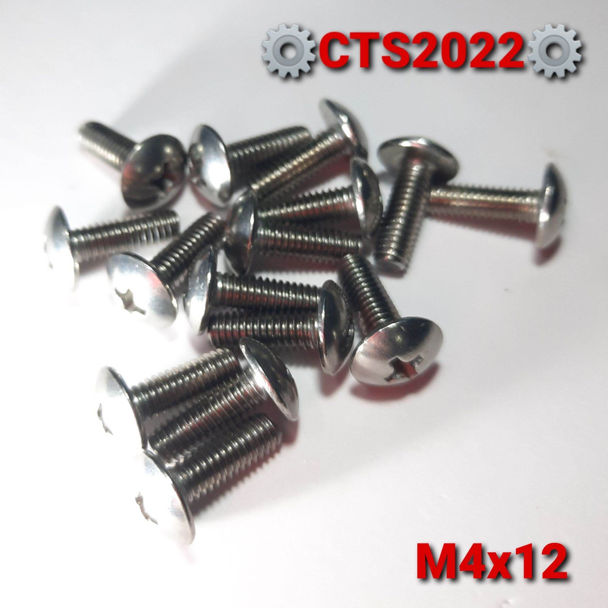Bulông dù M4 inox 304 đầu vít