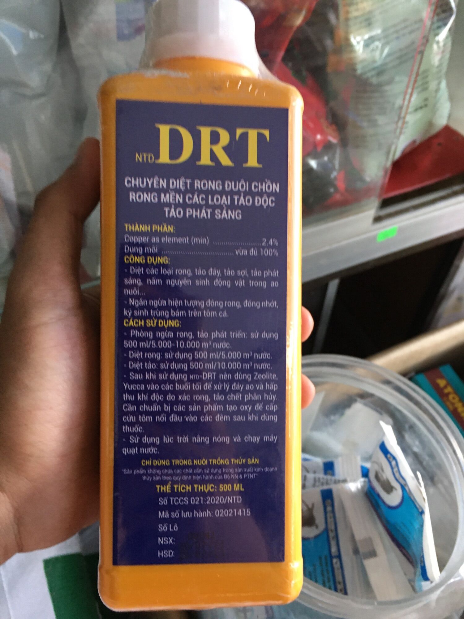 DRT diệt rong tảo thuỷ sản