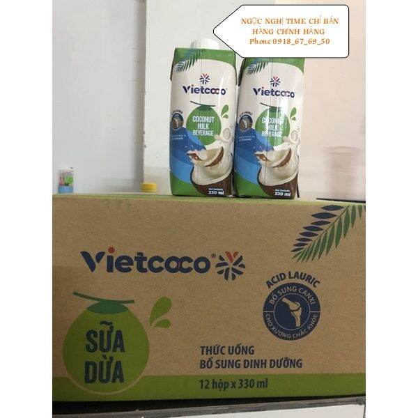 Sữa dừa nguyên vị Vietcoco thơm ngon dễ uống( combo 2 thùng)