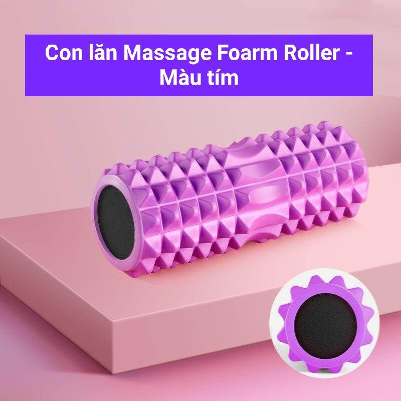 [HCM]Con Lăn Massage Giãn Cơ Foam Roller Gai .Con lăn giãn cơ gym yoga massage lưng thư giãn cơ thể tại nhà 45*13cm