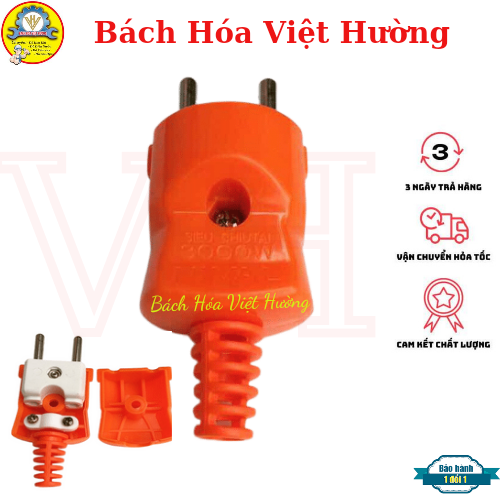 Phích cắm điện siêu chịu tải lõi sứ cao cấp Nival 3000w, phích cắm đồng chống cháy, chống vỡ