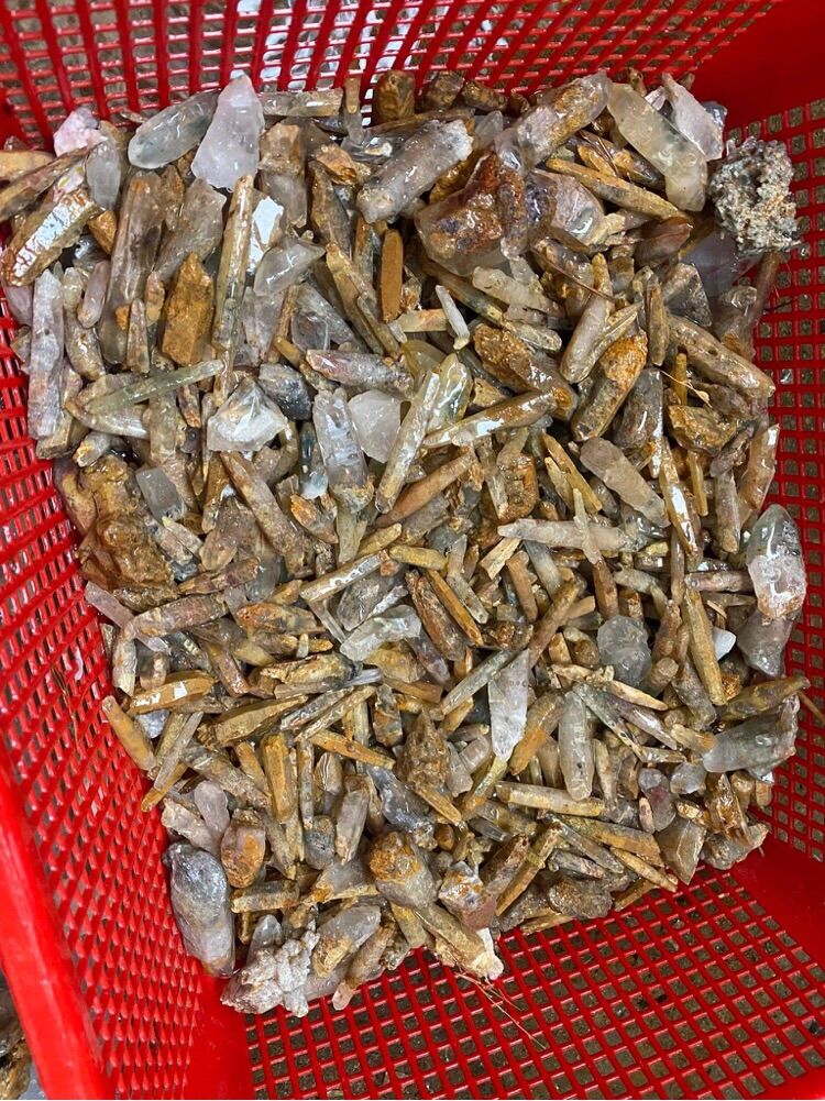 100gr Đá Thô Thạch Anh Tóc Vàng ; Tóc Đỏ; Tóc Bạch Kim; Tóc Xanh..