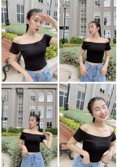 Áo Croptop Trễ Vai Nữ