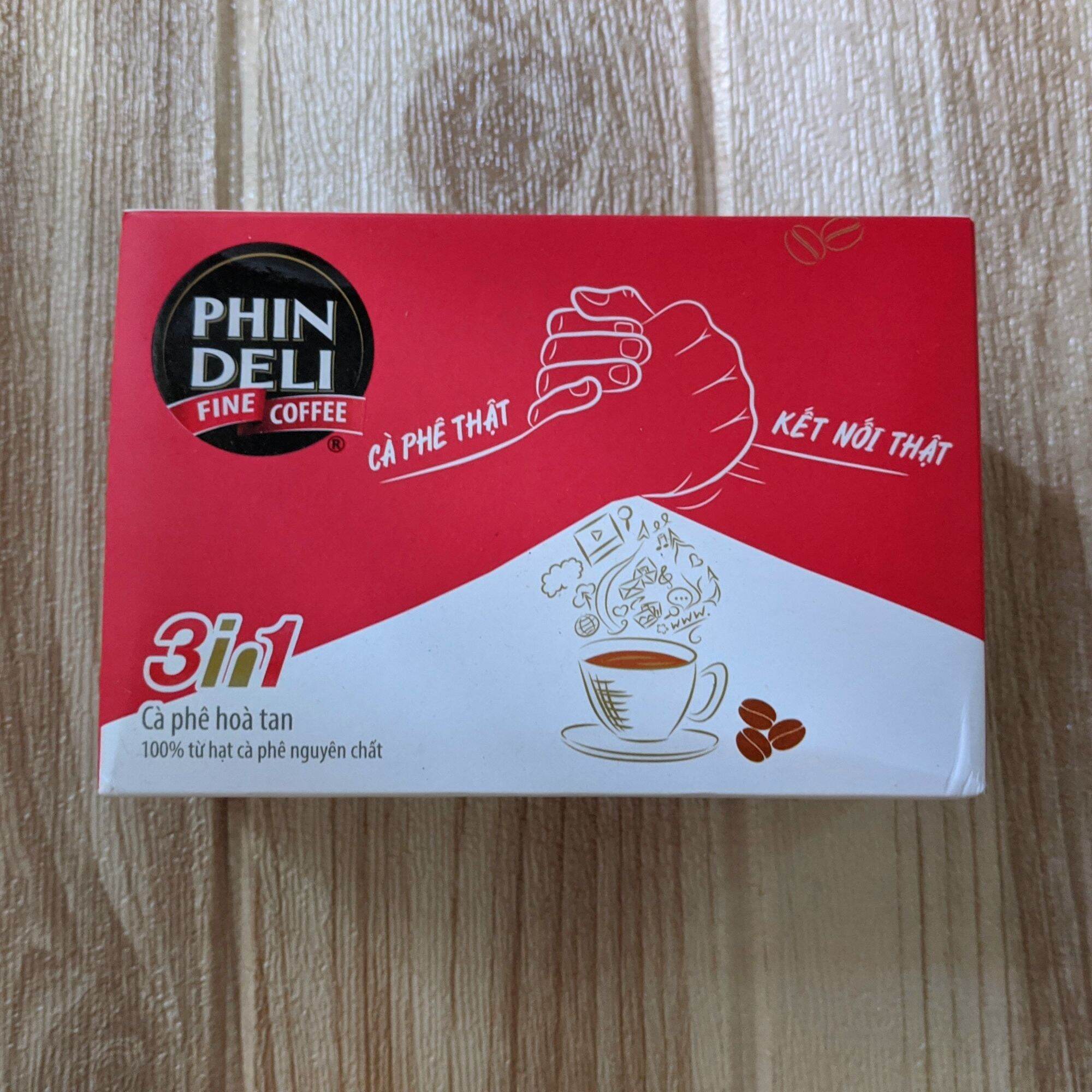 Cà phê hòa tan 3 trong 1 100% từ hạt cà phê nguyên chất PHIN DELi