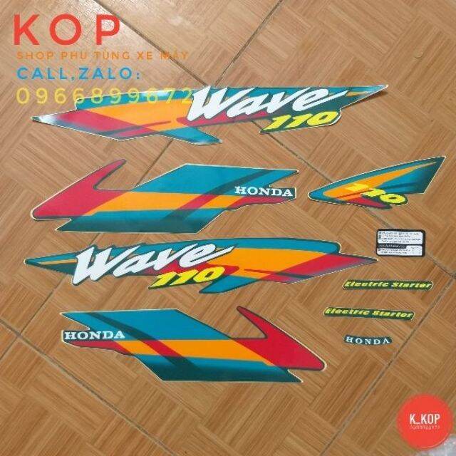 Tem wave thái 110 mầu xanh ngọc